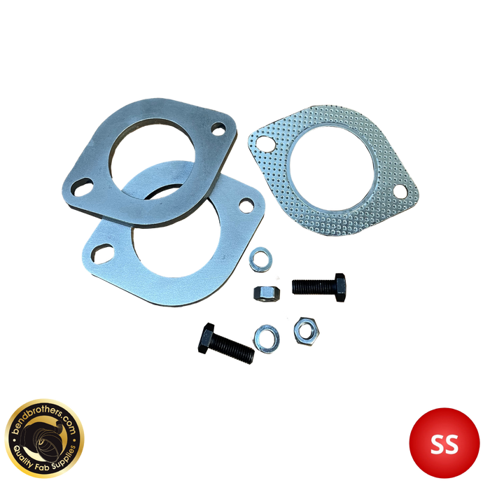 2.5″ (63 mm) 2‑Bolt 304 SS Exhaust Flange Kit