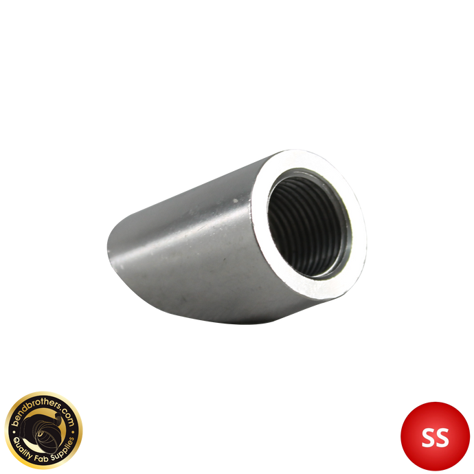 304 Stainless Steel O2 Oxygen Sensor Bung | 45° Pre-Notched