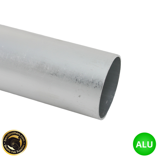 2" (51mm) Aluminium Straight Tube | 1/2 Meter Length - 1.65mm Wall Thickness