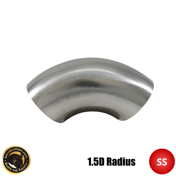 2.75" (70mm) 304 Stainless Steel 90° Elbow - 1.5D Radius - 1.6mm Wall
