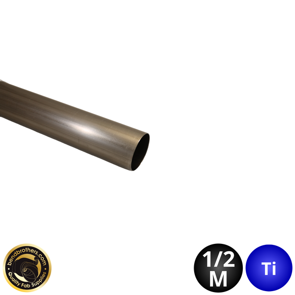 2.5" (63mm) Grade 2 Titanium Welded Tube - 1/2 Meter Length - 1.2mm Wall