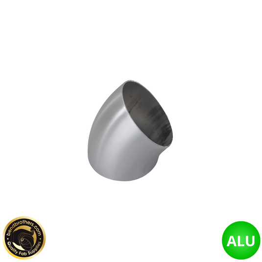 3" (76mm) Aluminium 45° Elbow - 1.2D Radius - 1.42mm Wall