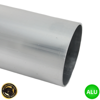 3" (76mm) Aluminium Straight Tube | 1/2 Meter Length - 2mm Wall Thickness