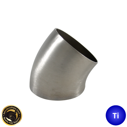 3.5" (89mm) Titanium 45° Mandrel Bent Elbow - 1.2D Radius - 1.5mm wall