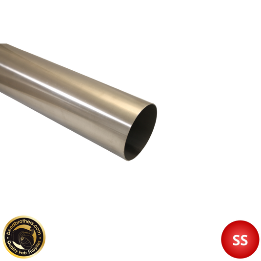 4" (101mm) 304 Stainless Steel Tube - 1 Meter Length - 1.6mm Wall