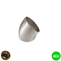 4" (101mm) Aluminium 45° Elbow - 1.2D Radius - 1.42mm Wall