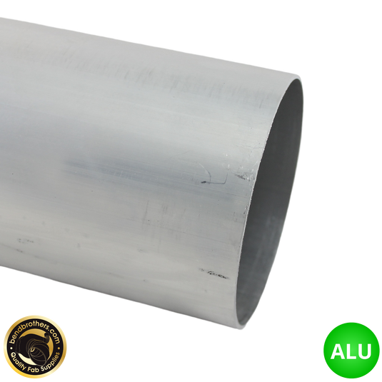 4.5" (114mm) Aluminium Straight Tube | 1/2 Meter Length - 2mm Wall Thickness