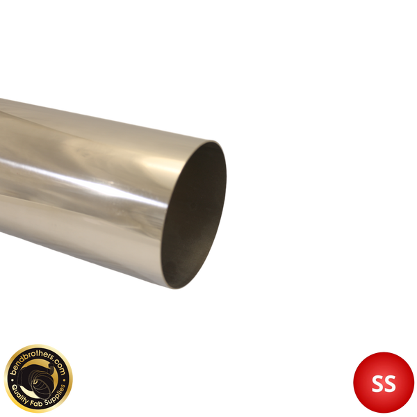 5" (127mm) 304 Stainless Steel Tube - 1 Meter Length - 1.6mm Wall