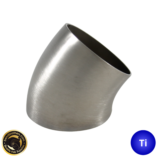 5" (127mm) Titanium 45° Mandrel Bent Elbow - 1.2D Radius - 1.5mm wall