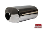 4" (101mm) In/Out Muffler Oval - O/C RH 10" x 7" - 15" Long | 304 Stainless Steel